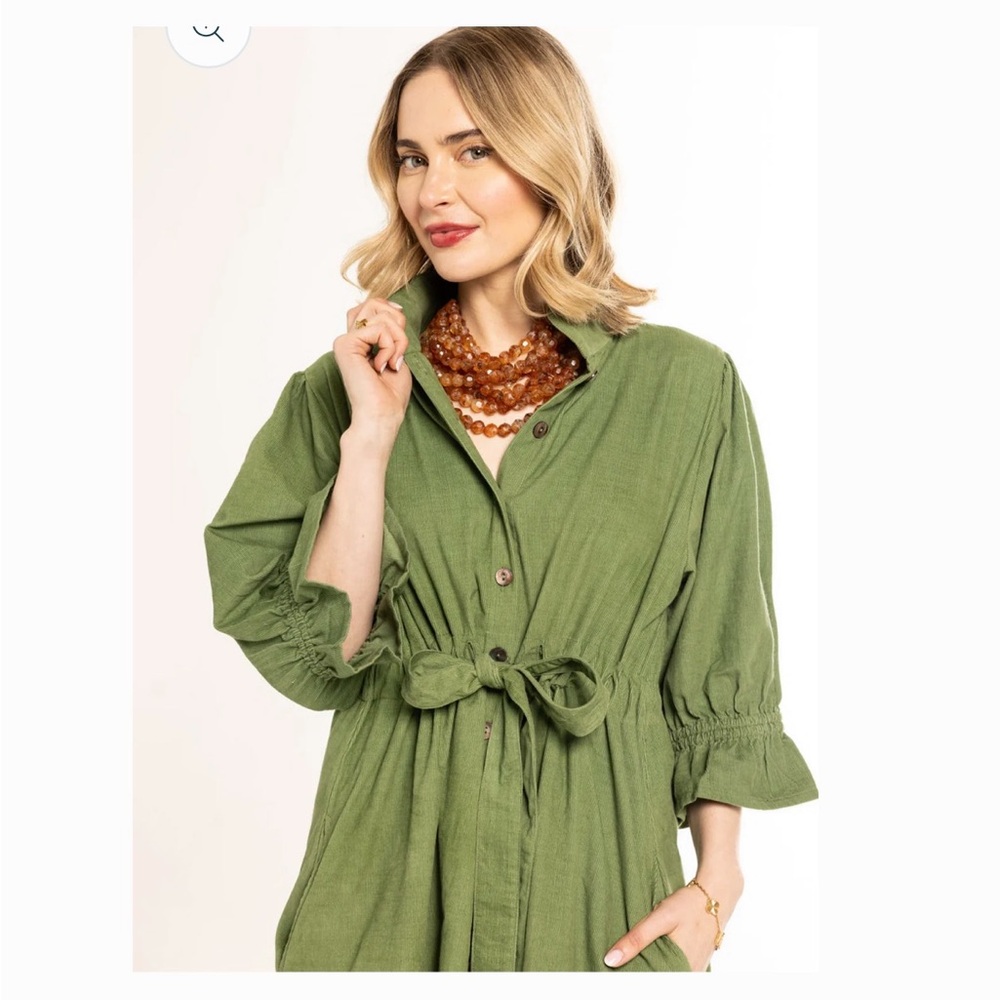 Great Holly Shae  dress in green corduroy - size M/L